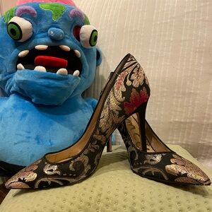 SAM EDLEMAN floral fabric pumps